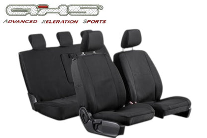Superior quality Tailor Made Black AXS Full Neoprene Seat Covers Suit TOYOTA KLUGER (4th Gen) WAGON 03/2021 - Plus 5 Seater models + Free Bonus Neoprene Console Cover 🎁