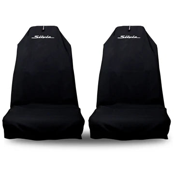 Pair Superior Quality Black SILVIA Pro Sports Slip On Seat Covers 🇦🇺