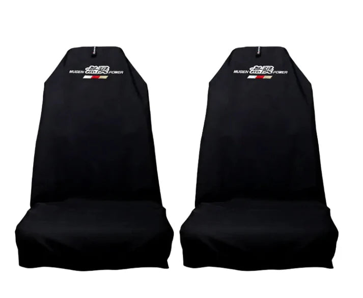 Pair Superior Quality Black MUGEN Pro Sports Slip On Seat Covers 🇦🇺
