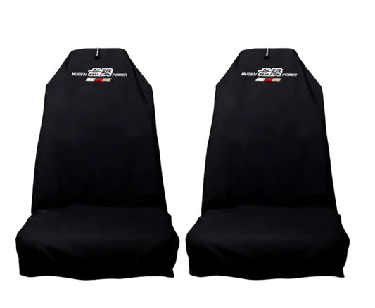 Pair Superior Quality Black MUGEN Pro Sports Slip On Seat Covers 🇦🇺