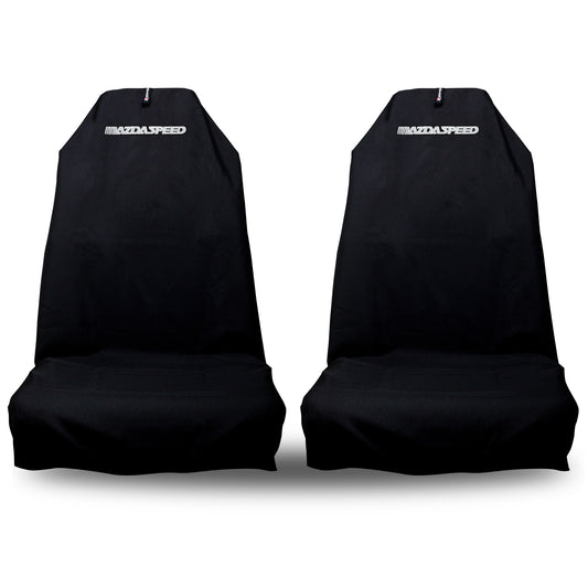 🇦🇺 Hand Made Pair Black Mazdaspeed Pro Sports Slip On Seat Covers