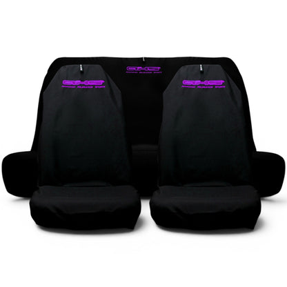 🇦🇺 Hand Made Fluro Purple AXS on Black Pro Sports Slip On Seat Covers