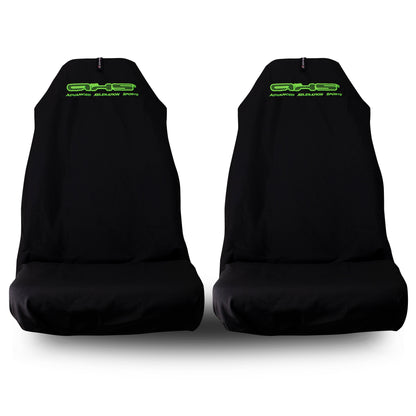 Neon Viper Green AXS On Black Recaro & Bride Seat Slip On's