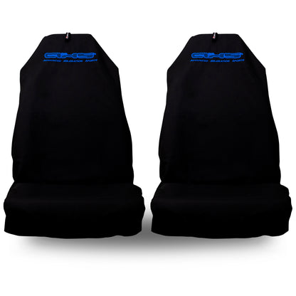 Neon Blue AXS On Black Recaro & Bride Seat Slip On's