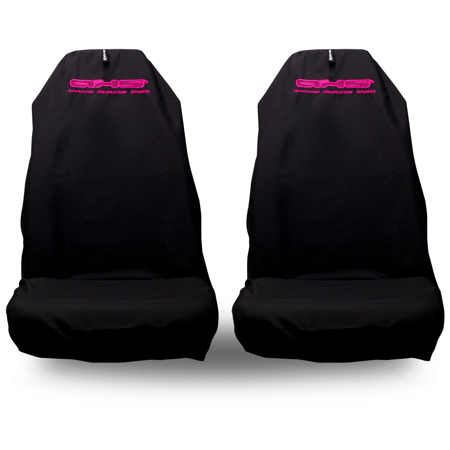 🇦🇺 Hand Made Fluro Hot Pink on Black AXS Pro Sports Slip On Seat Covers 🇦🇺
