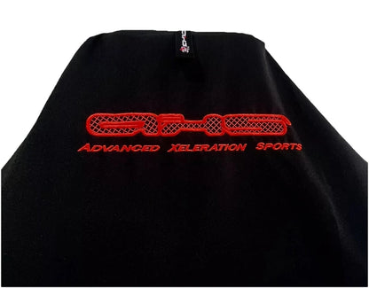 🇦🇺 Hand Made Fluro Orange AXS On Black Pro Sports Slip On Seat Covers