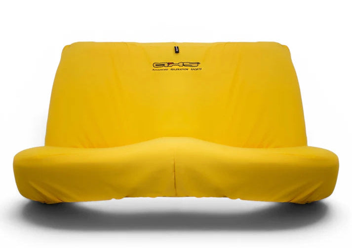 🇦🇺 Hand Made Yellow AXS Logo on Black Universal Rear Bench Car Seat Cover Set