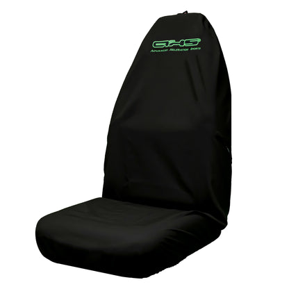 Pair Fluro Green Logo AXS Aussie made & owned throw over - slip on seat covers