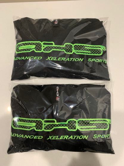 Pair Fluro Green Logo AXS Aussie made & owned throw over - slip on seat covers